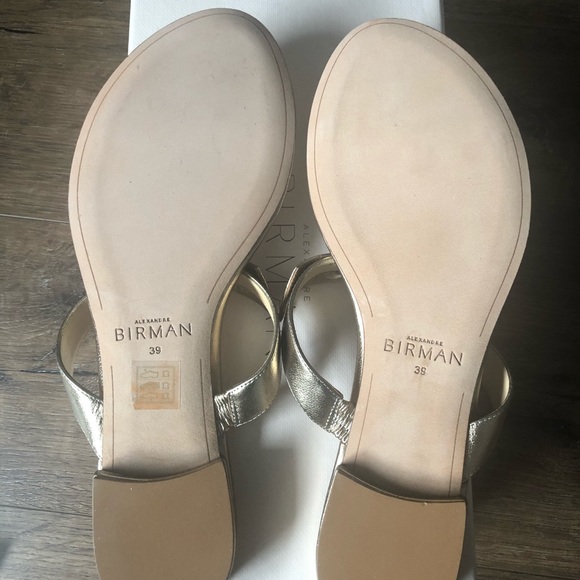 ALEXANDRE BIRMAN-AUTHENTIC NWTGold Leather Sandals - Picture 2 of 12